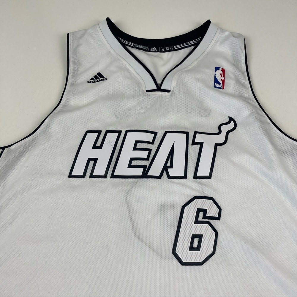 Adidas *Rare* White hot Miami Heat LeBron James Jersey - Picture 2 of 12